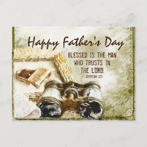 Fathers Day Jeremiah 177 Blessed is the Man Bible Postcard