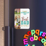 Father's Day Keepsake 3 Photo Magnet<br><div class="desc">Happy Father's Day Photo Magnet which you can personalize with 3 of your favorite photos. This smart and stylish design will look great on the refrigerataor, dad's tool chest or filing cabinet. It has bold typography which reads "happy father's day [year]" and "Best Dad ever" in rust brown, teal and...</div>