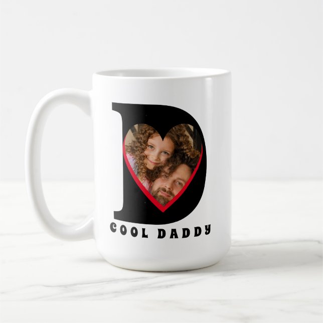  Father's Day Keepsake Photo Dad Heart Collage Coffee Mug (Left)
