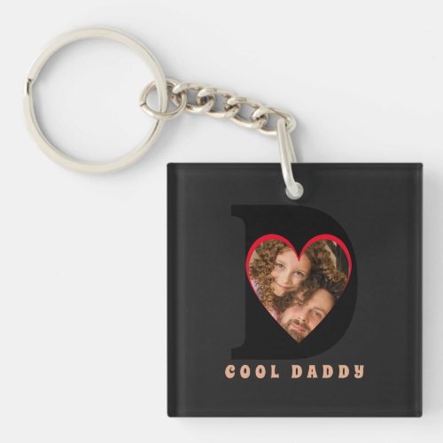  Fathers Day Keepsake Photo Dad Heart Collage Keychain