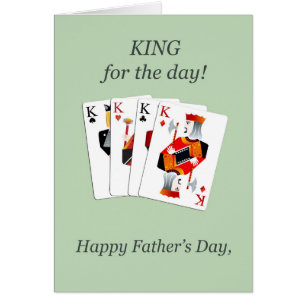 Fathers Day, Kings for the Day Playing Cards