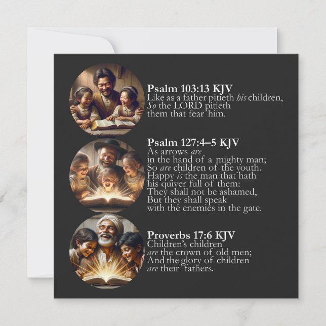 Father's Day KJV Card - Psalms and Proverbs (Front)