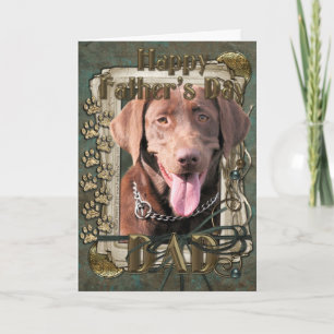 Fathers Day - Labrador - Chocolate Card