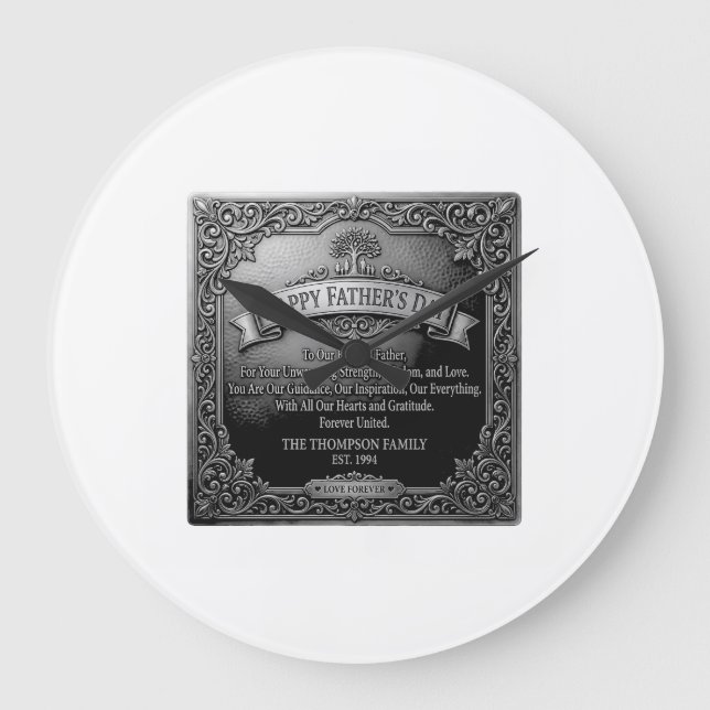 Fathers Day Large Clock (Front)