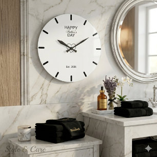 Fathers Day Large Clock Gift for Proud Dad Decor
