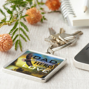 Father's Day Large Premium Square Keychain
