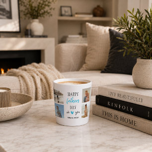 Father's Day Latte Mug Personalized Photos