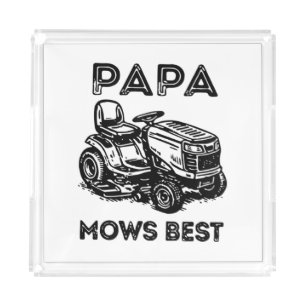 Fathers Day Lawn Tractor Riding Lawn Mower Acrylic Tray