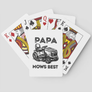 Fathers Day Lawn Tractor Riding Lawn Mower  Poker Cards