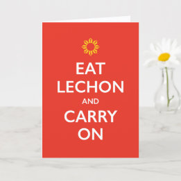 Father's Day 'Lechon' and Carry On Greeting Card