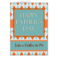 Father's Day, Like a Father to Me, Argyle Design Card
