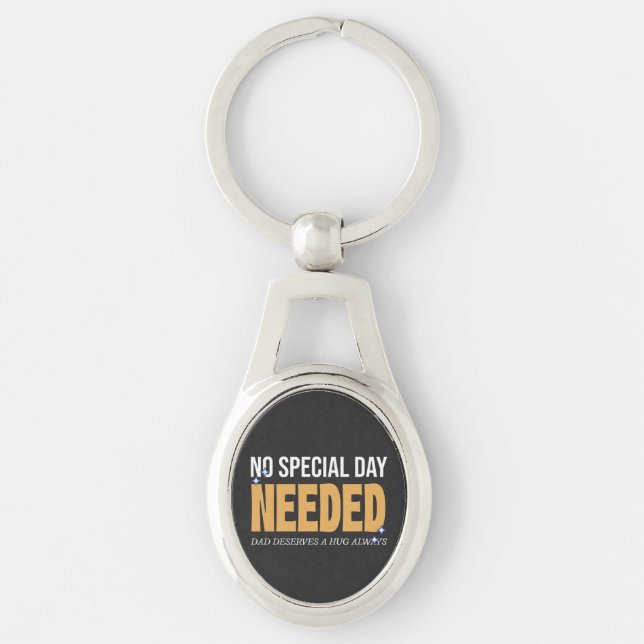 Father's Day love hug cute dad Keychain (Front)