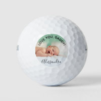 Father's Day Love you,Daddy Custom Photo Golf Balls