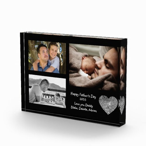 Fathers Day Love You Daddy Modern Simple Collage Photo Block