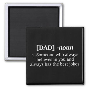 Father's Day Magnet - Unique Dad Noun Typography