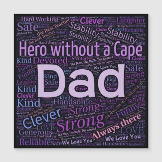 Father's Day; Magnetic Card 5.25' x 5.25