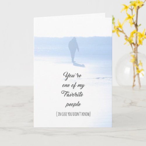 Fathers Day Man Walking on the Beach Card