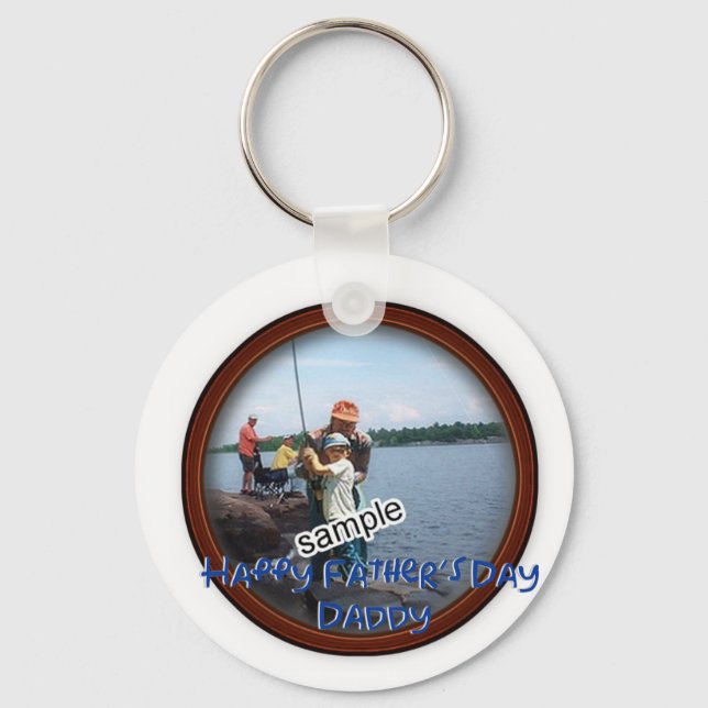 Father's Day Memento Frame Keychain (Front)