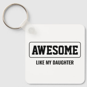 Father's Day Minimalist AWESOME LIKE MY DAUGHTER Keychain