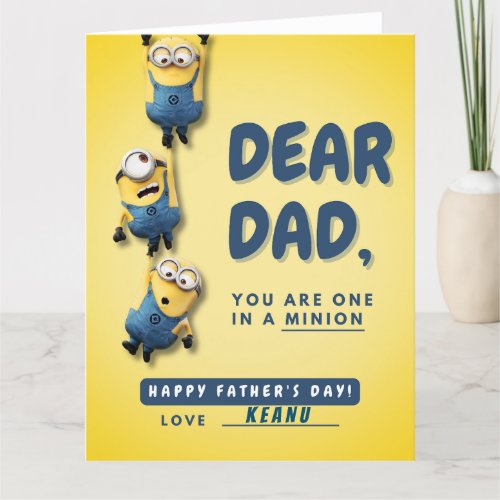 Fathers Day Minion Card