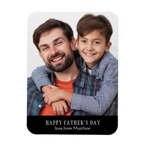 Fathers Day Modern Personalized Photo Magnet