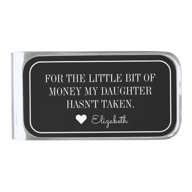 Father's Day Money Clip Gift From Daughter (Front)