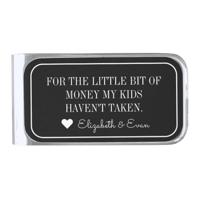 Father's Day Money Clip Gift From Kids Children (Front)