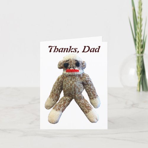 Fathers Day Monkey Business Sock Monkey Card