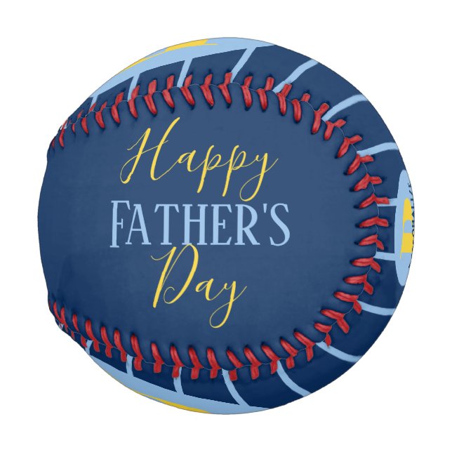 Fathers Day Monogram Custom Name Personalized  Baseball (Back Left)