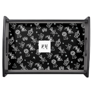 Fathers Day Monogram Dad is my Hero Serving Tray