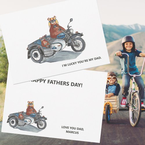  Fathers Day Motorcycle with Sidecar Bears 