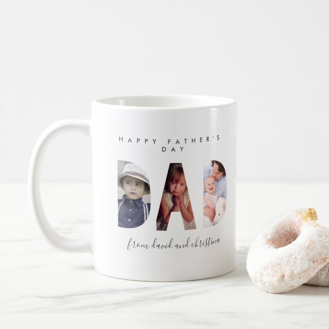 Fathers Day Mug Gift for Dad Photo Mug (With Donut)