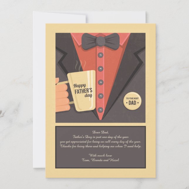 Father's Day Mug Greeting Card (Front)