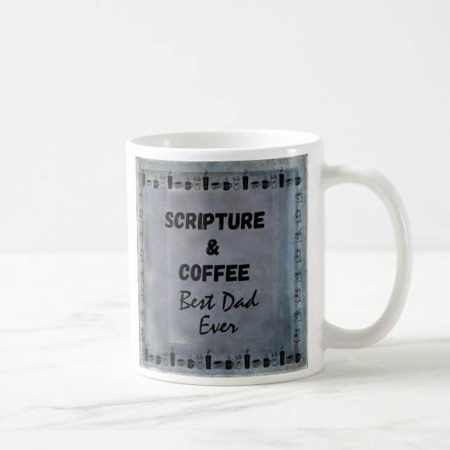 Father's Day Mug | Scripture | Rustic Blue Gray (Right)