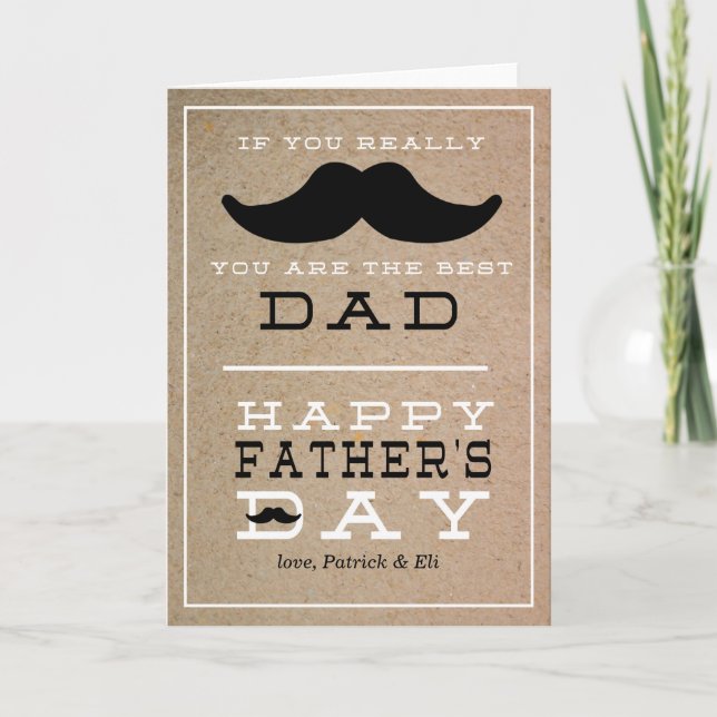 Father's Day Mustache Card (Front)