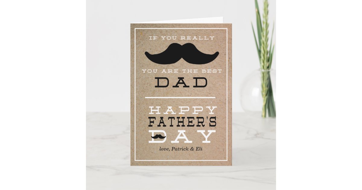 Father's Day Mustache Card | Zazzle