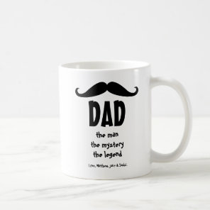 Father's day, Mustache, Dad, custom Coffee Mug