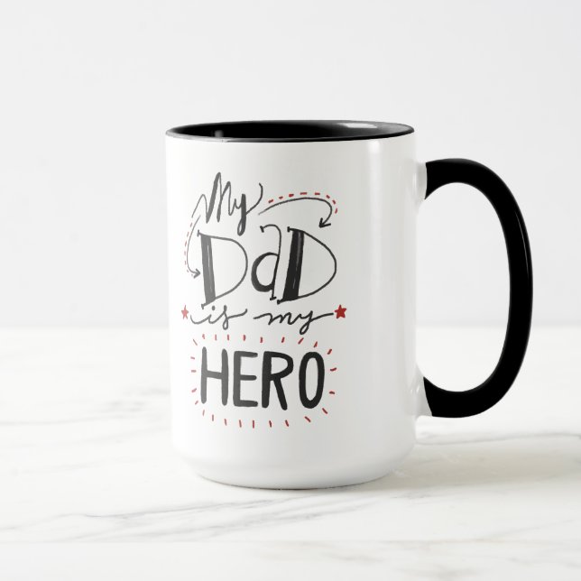 Father's Day - "My Dad is My Hero" Mug (Right)