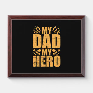Father's Day My Dad My Hero Award Plaque