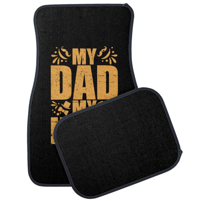 Father's Day My Dad My Hero Car Floor Mat (Set)