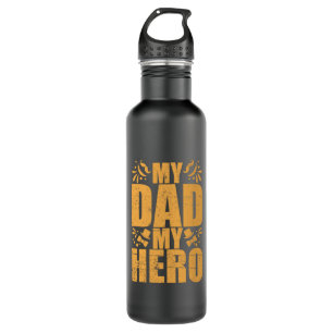 Father's Day My Dad My Hero Stainless Steel Water Bottle