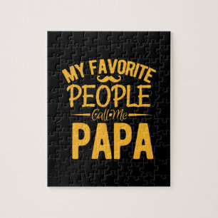 Father's Day My Favorite People Call Me Papa Jigsaw Puzzle