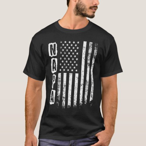 Fathers Day Napa American Flag 4th Of July T_Shirt