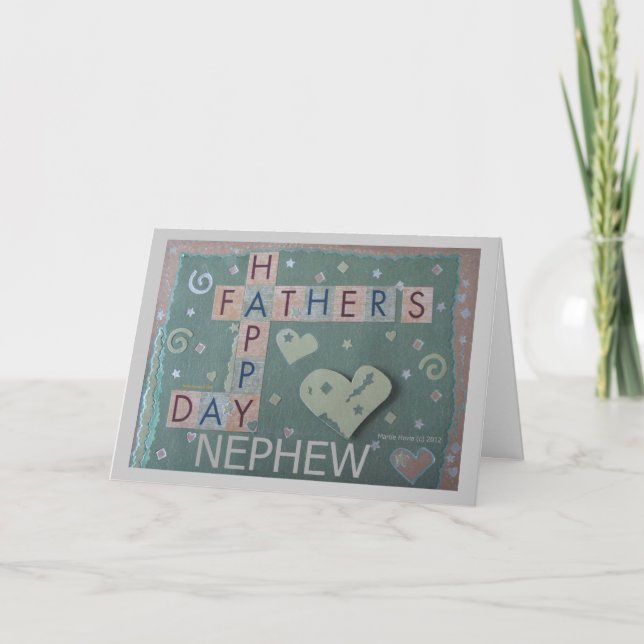 Father's Day - Nephew - Scrapbook Card (Front)