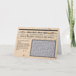 Father's Day Newspaper card frame