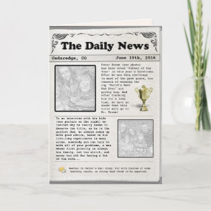 Father's Day Newspaper (customizable) Card