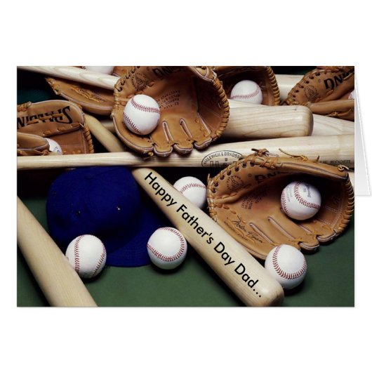 Father's Day Note Card/Baseball Cards (Front Horizontal)