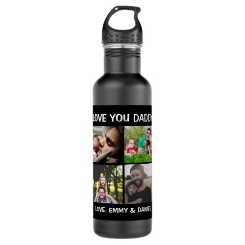 Fathers Day or Birthday Gift  Love You Daddy    Stainless Steel Water Bottle