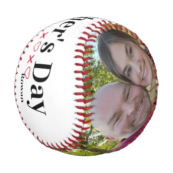 Father's Day Or Dad Birthday Custom Photo Baseball by Team_Lawrence at Zazzle
