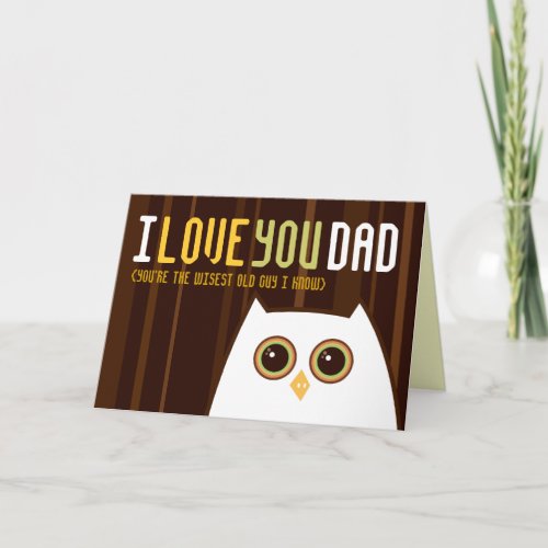 Fathers Day Owl Card